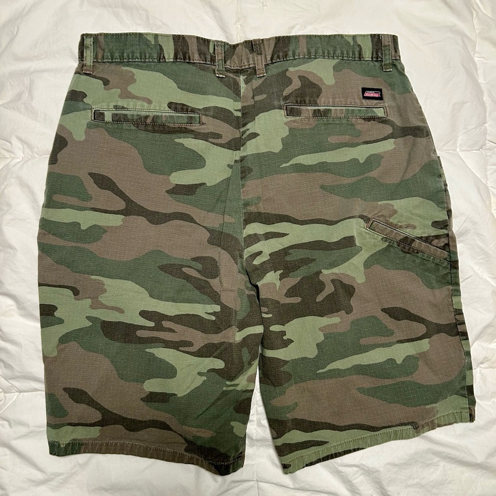 Dickies Green Camouflage Cargo Shorts